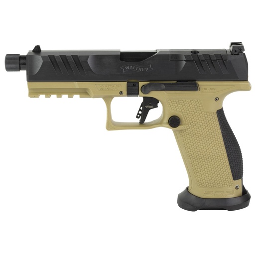 [2876582] Walther PDP Pro 9MM 5.1" Threaded Barrel Optics Ready FDE 18 Round