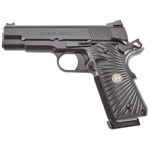 [COM-PR-45A] Wilson Combat CQB Commander 45 ACP 4.25" Black Armor Tuff G10 Grips 8 Round