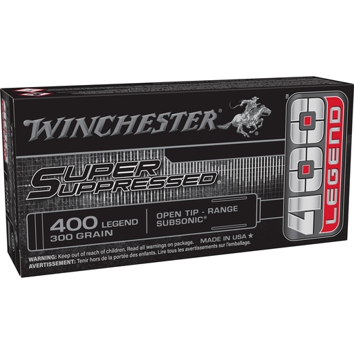 [SUP400] Winchester Ammunition Super Suppressed 400 Legend 300 Grain Subsonic 20 Round Box