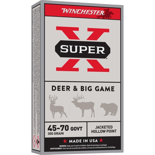 [X4570H] Winchester Ammunition Super-X 45-70 Government 300 Grain Jacketed Hollow Point 20 Round Box