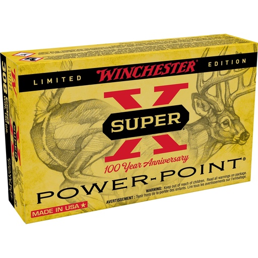 [X30301] Winchester Ammunition Super-X 30-30 150 Grain Jacketed Hollow Point 20 Round Box