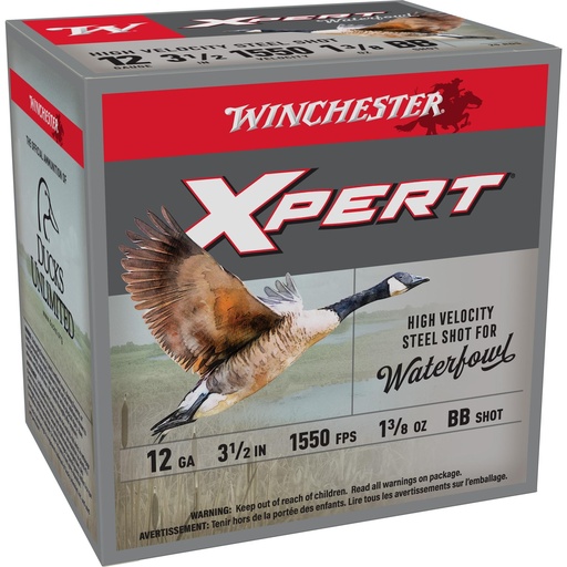 [WEX12LBB] Winchester Ammunition Xpert HI-Velocity Steel 12GA 3.5" #BB Lead Free